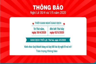 Bảo Hiểm Manulife - Thông báo lịch nghỉ lễ 30-4 và 1-5